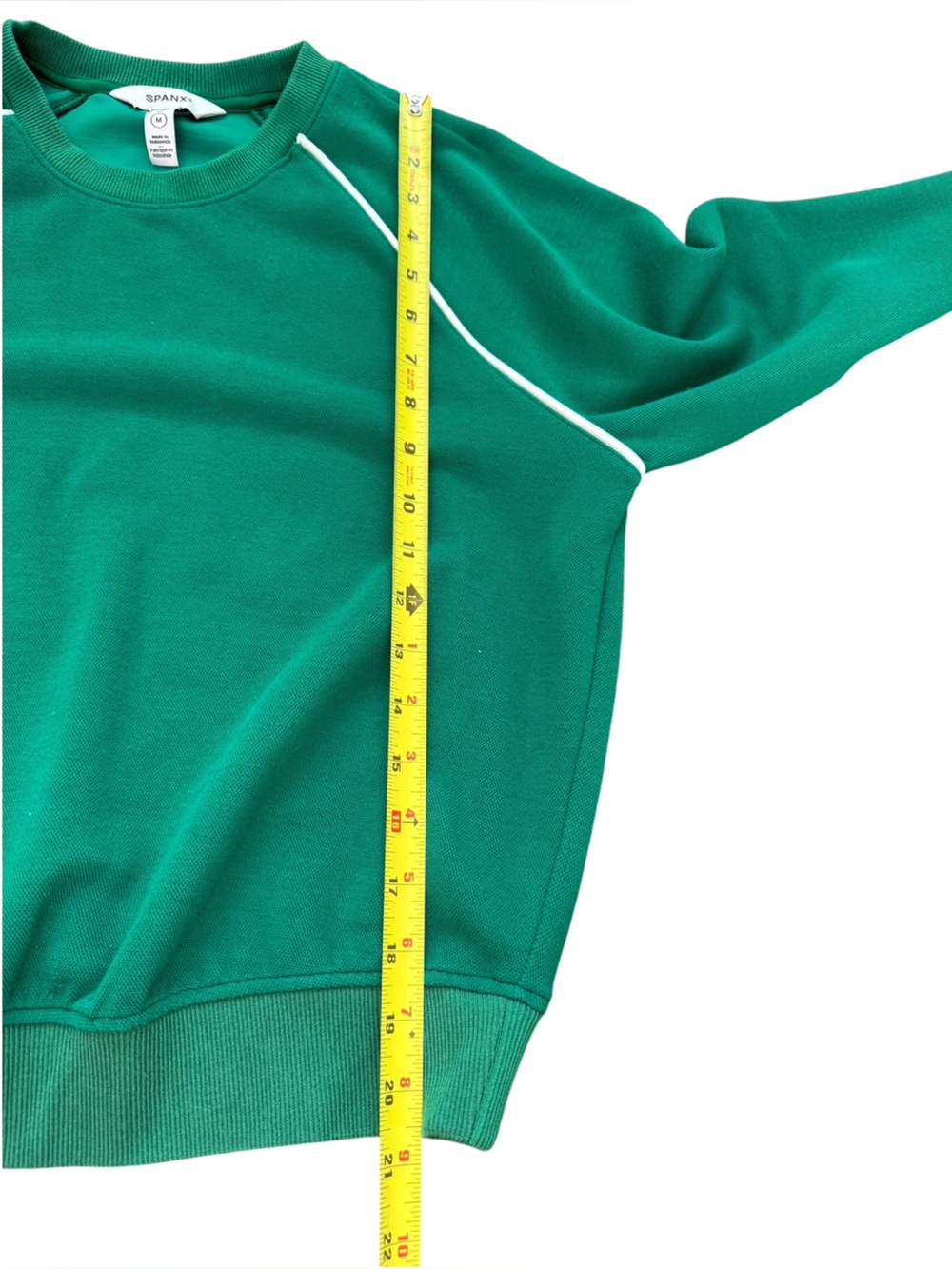 SPANX Airpique SET Crewneck Long Sleeve M top Field Green AND Skort Inseam 4” S - Picture 15 of 17